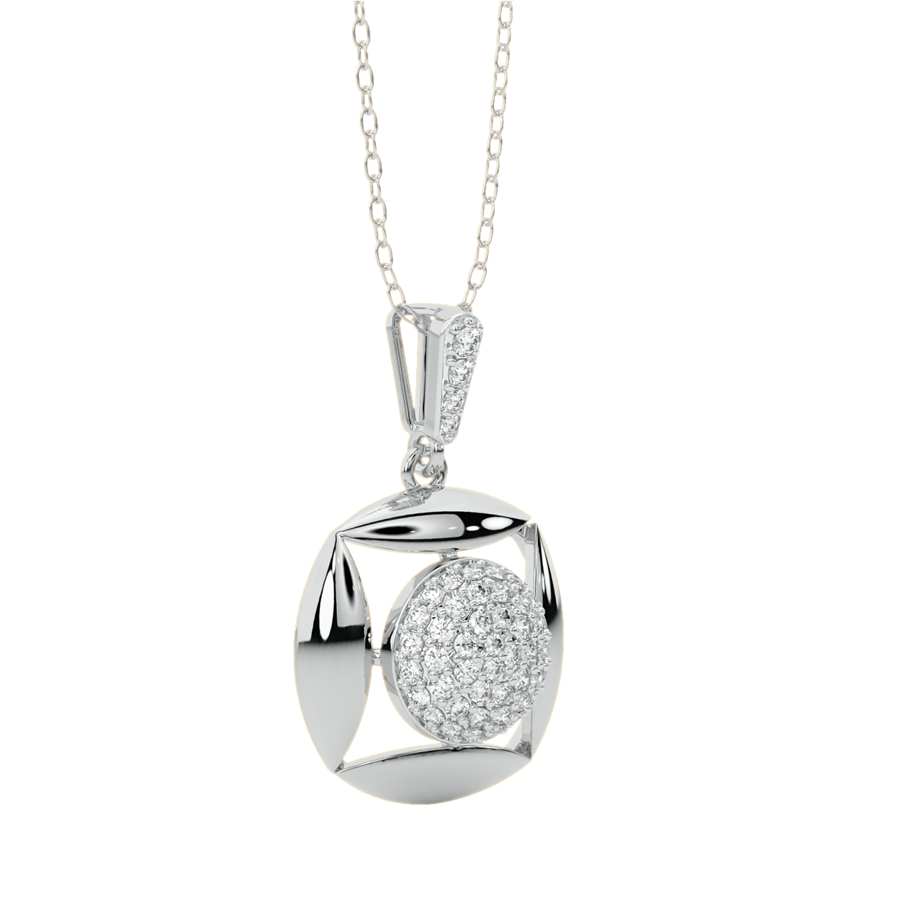 Yasna Round Diamond Pendant